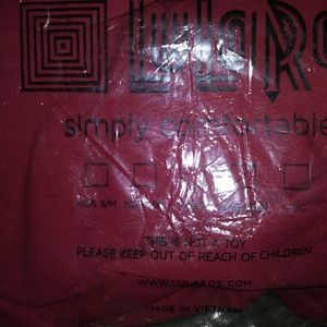 LuLaRoe OS Leggings Solid Burgundy